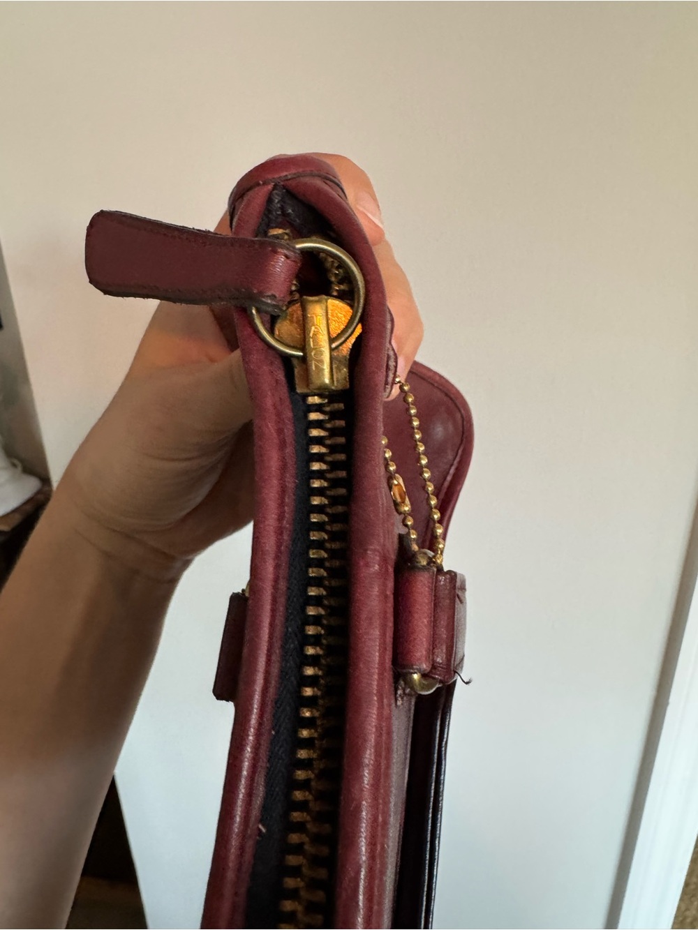 Rare Vintage 70’s Coach Burgundy Leather Top-Handle Satchel - Bonnie Cashin - Picture 4 of 7